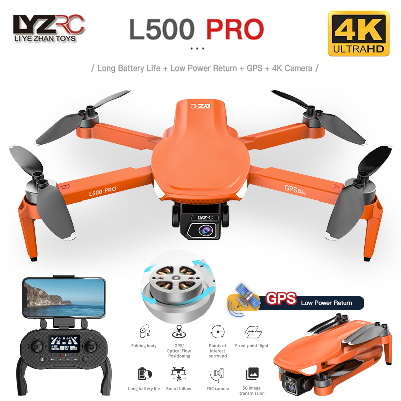 Fpv Brushless Rc Drone 4K - L500 PRO GPS Drone 4K Profesional
