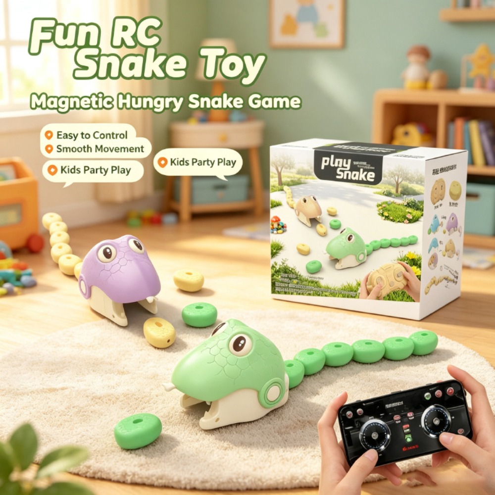 Remote Control Toys - Brinquedo Cobra Magnética Controlada Remotamente com