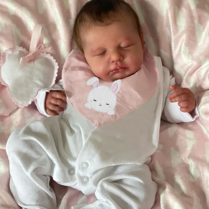Reborn Baby Doll Silicone Realistic - 49cm fofinho corpo inteiro silicone viny