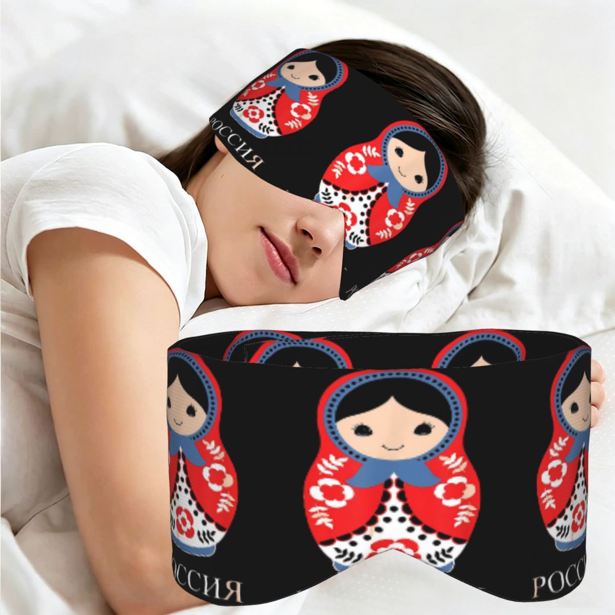 Dolls - Máscara de dormir Matryoshka russa, bloqueadora
