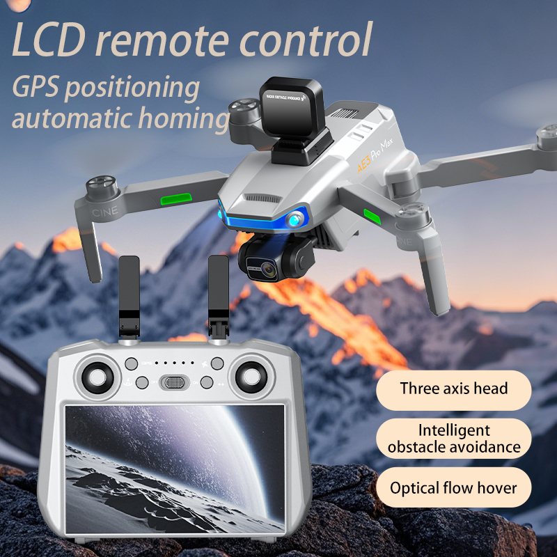 Fpv Brushless Rc Drone 4K - Ae3 pro max novo lcd sc