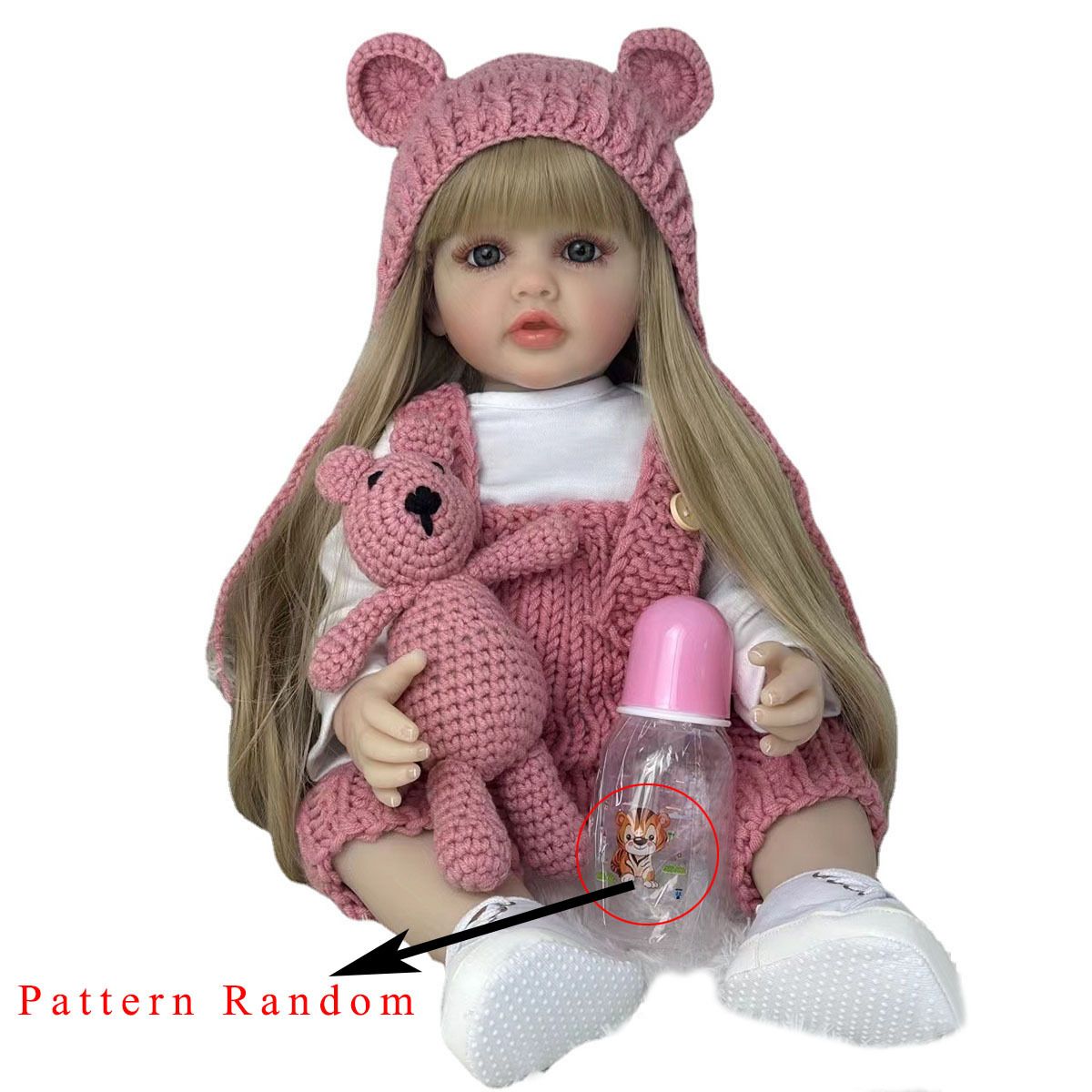 Reborn Baby Doll Silicone Realistic - BZDOLL-Boneca Renascida Lifelike, Silicone Macia, Cabelo