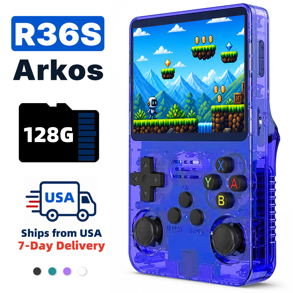 Retro Handheld Game Console R36S - Console de Jogos Portátil Retrô 2026