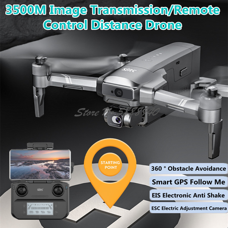 Fpv Brushless Rc Drone 4K - Profissional aéreo real 4k gps siga-me