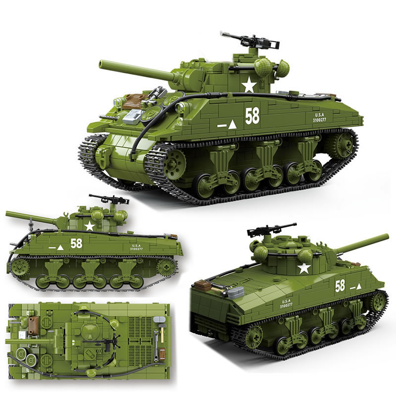 Lego Compatible Military Tank - Novas armas militares da segunda guerra