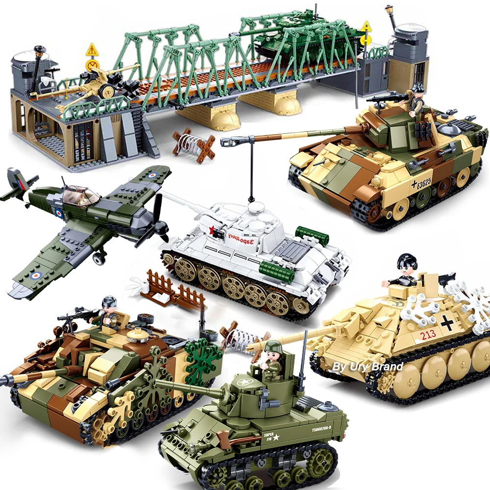 Lego Compatible Military Tank - Sluban Avião Militar, Avião de Guerra,