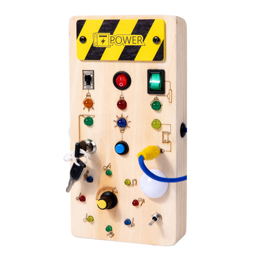 Montessori Wooden Busy Board Toddler - Montessori ocupado placa sensorial brinquedos de