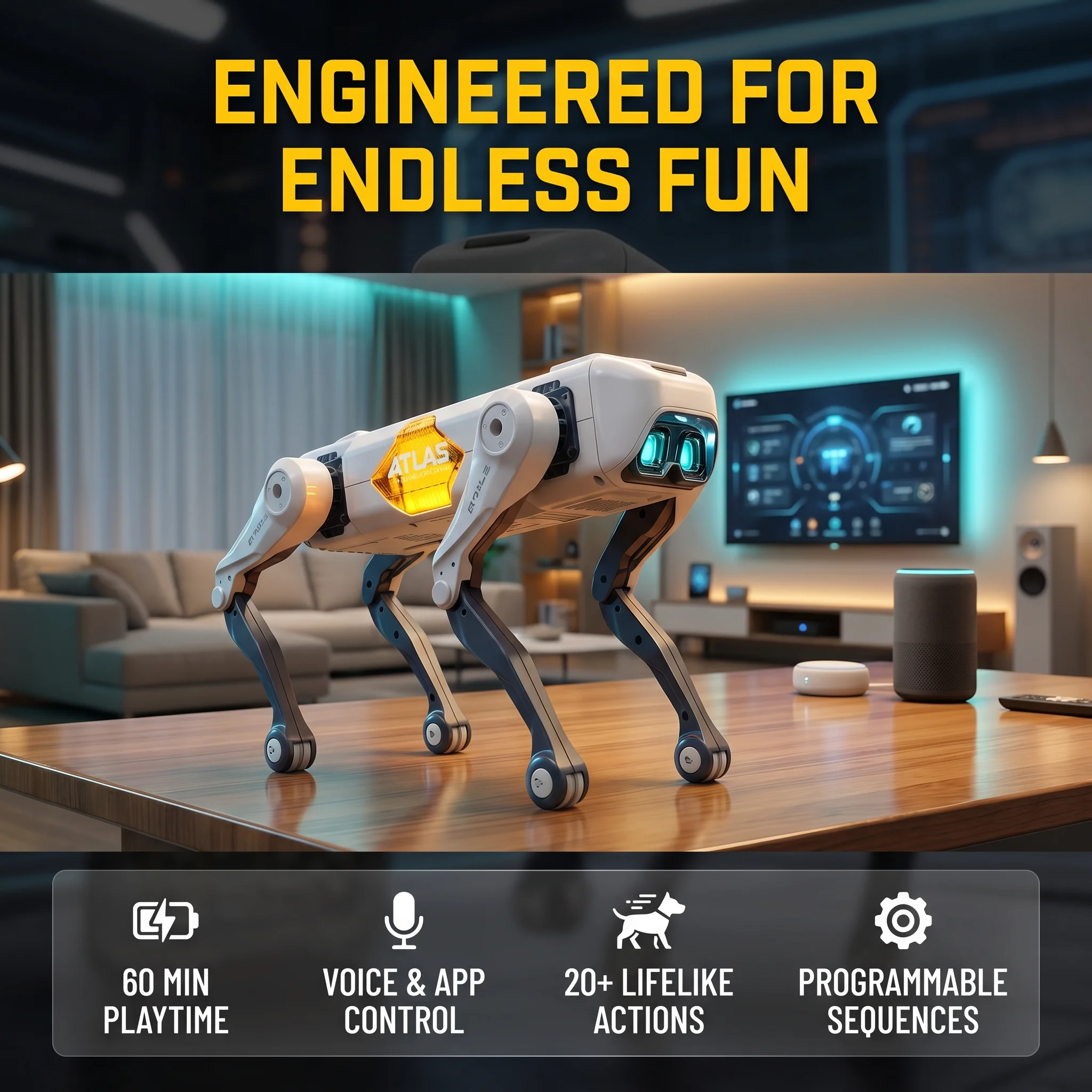 Remote Control Toys - Cão Robô Inteligente com IA, Controle