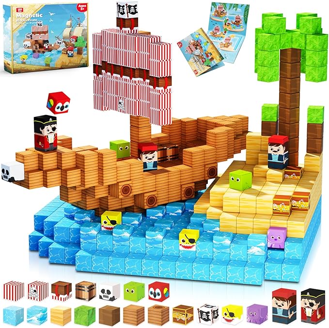 Magnetic Building Tiles Set 100Pcs - Blocos magnéticos-100 pces construir meu ímã
