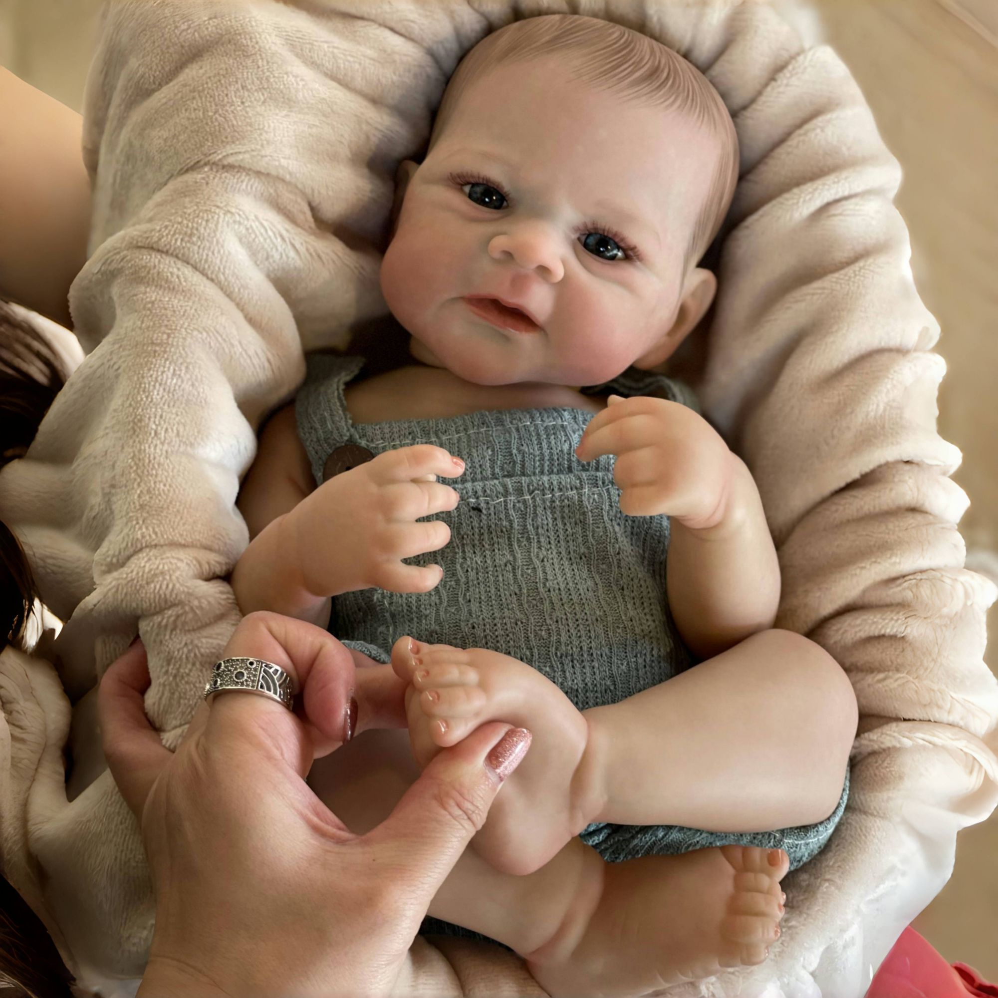 Reborn Baby Doll Silicone Realistic - OtardDolls Bonecas Elijah de 19 Polegadas,