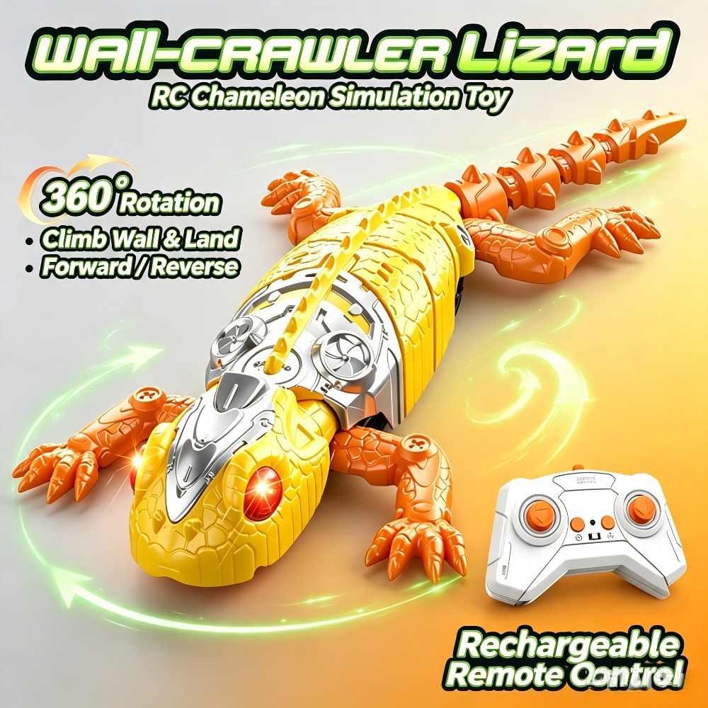 Remote Control Toys - Brinquedo Elétrico de Controle Remoto, Lagarto