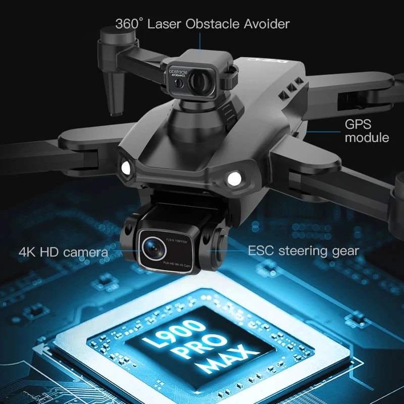 L900 Pro MAX GPS Drone 4K Prof - Fpv Brushless Rc Drone 4K avaliação e preço