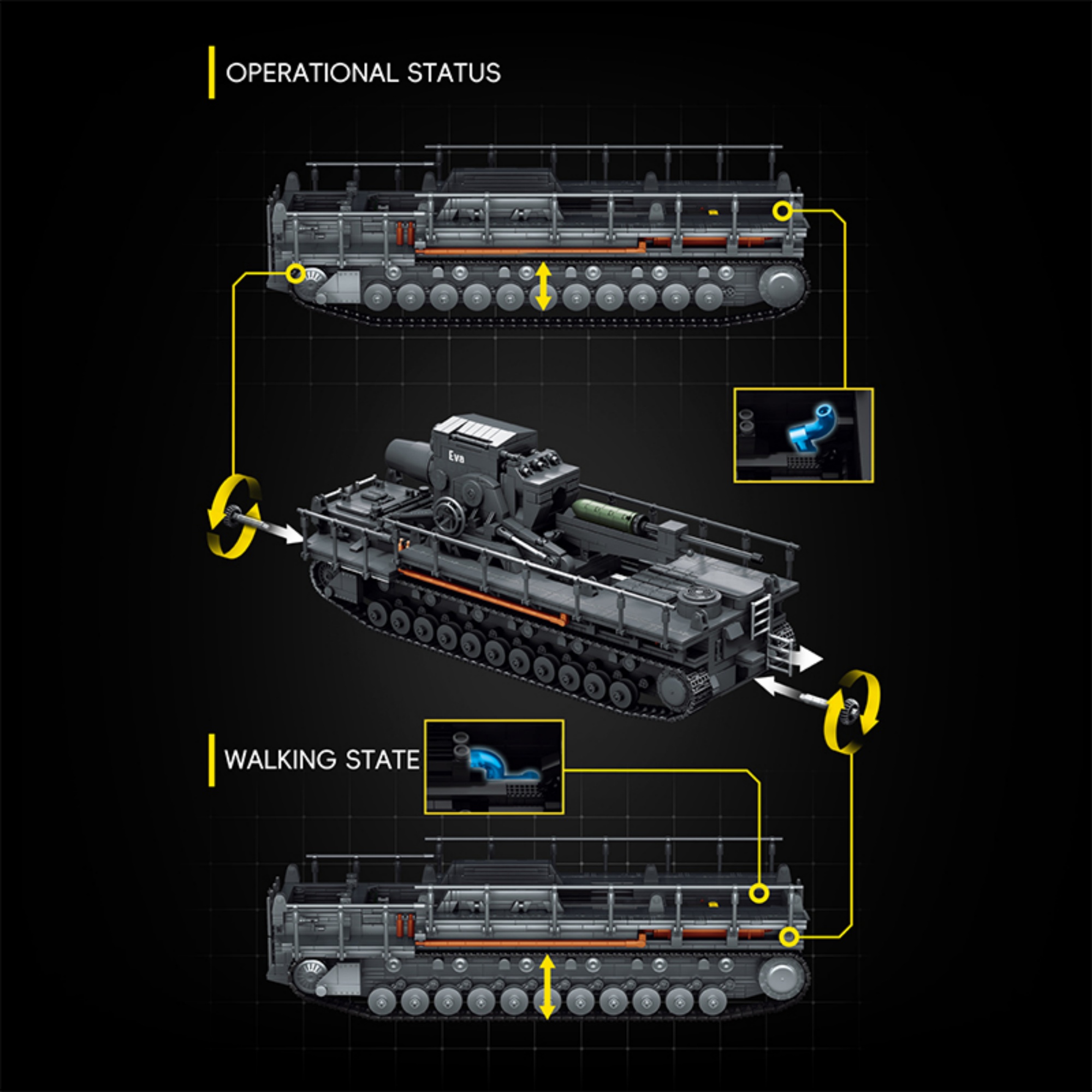 Blocos de Montar 4706 peças Ka - Lego Compatible Military Tank avaliação e preço