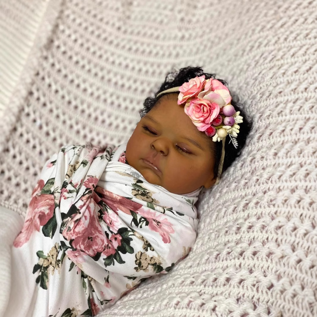Pêssegos de pele escura 19 Pol - Reborn Baby Doll Silicone Realistic avaliação e preço