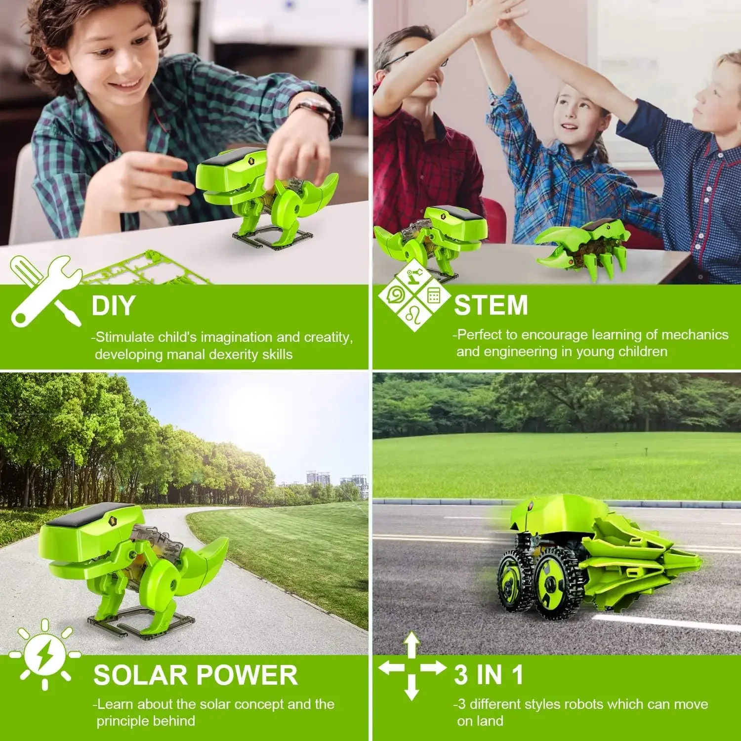 Kit Robô Solar para Crianças,  - Stem Solar Robot Kit For Kids avaliação e preço
