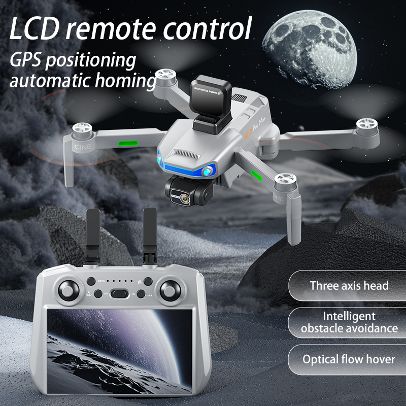 Ae3 pro max novo lcd sc gps dr - Fpv Brushless Rc Drone 4K avaliação e preço