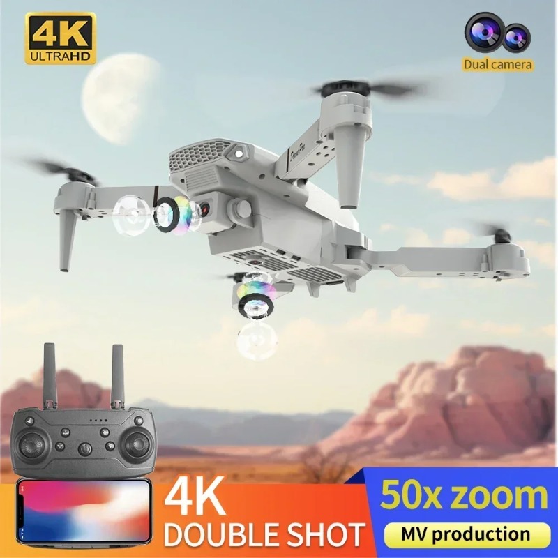 Mini Drone E88 com Câmera 4K H - Fpv Brushless Rc Drone 4K avaliação e preço