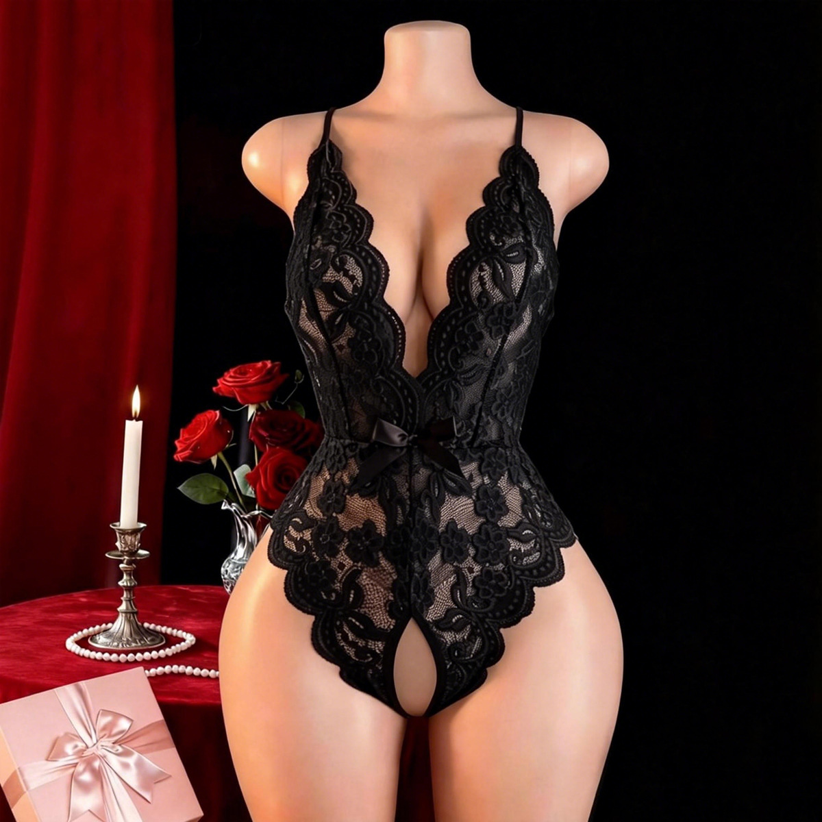 Lingerie sexy sem crotch para  - Dolls avaliação e preço