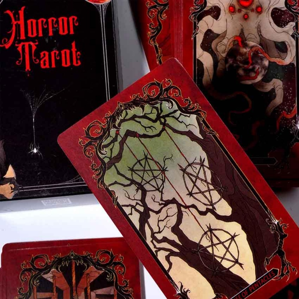 Horror tarot card game, 10.3x6 - Tarot Cards Deck With Guidebook avaliação e preço