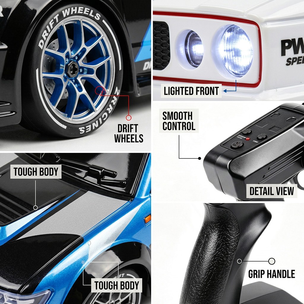 NOVO Carro de Drift RC S60, Es - Rc Drift Car 1 24 Scale 4Wd avaliação e preço