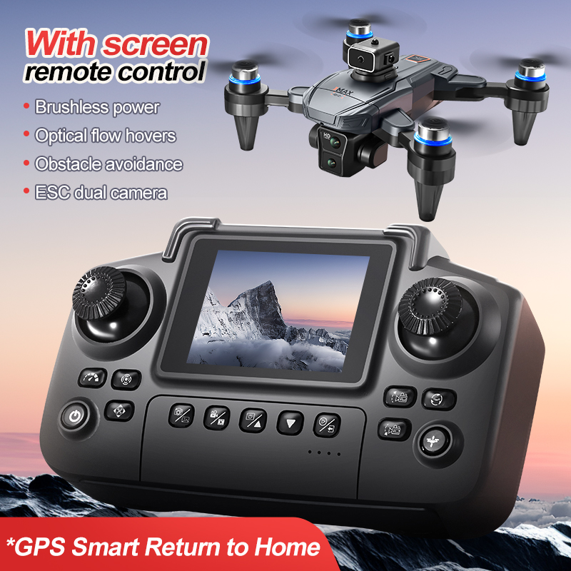 Zangão gps rc com tela 4k prof - Fpv Brushless Rc Drone 4K avaliação e preço