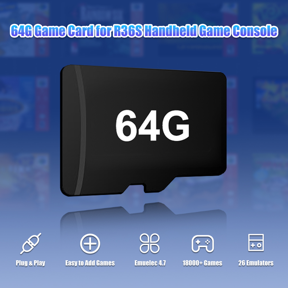 Cartão tf de jogo 64g para con - Retro Handheld Game Console R36S avaliação e preço