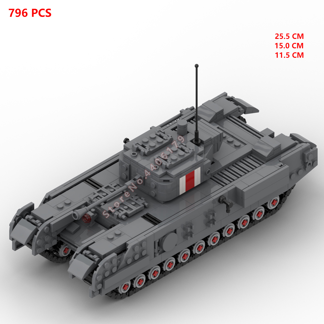Wwii militar exército wii, wii - Lego Compatible Military Tank avaliação e preço