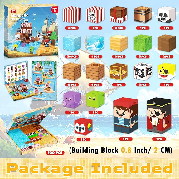 Blocos magnéticos-100 pces con - Magnetic Building Tiles Set 100Pcs avaliação e preço