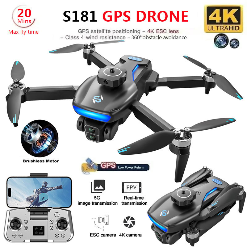 Quadcopter dobrável sem escova - Fpv Brushless Rc Drone 4K avaliação e preço